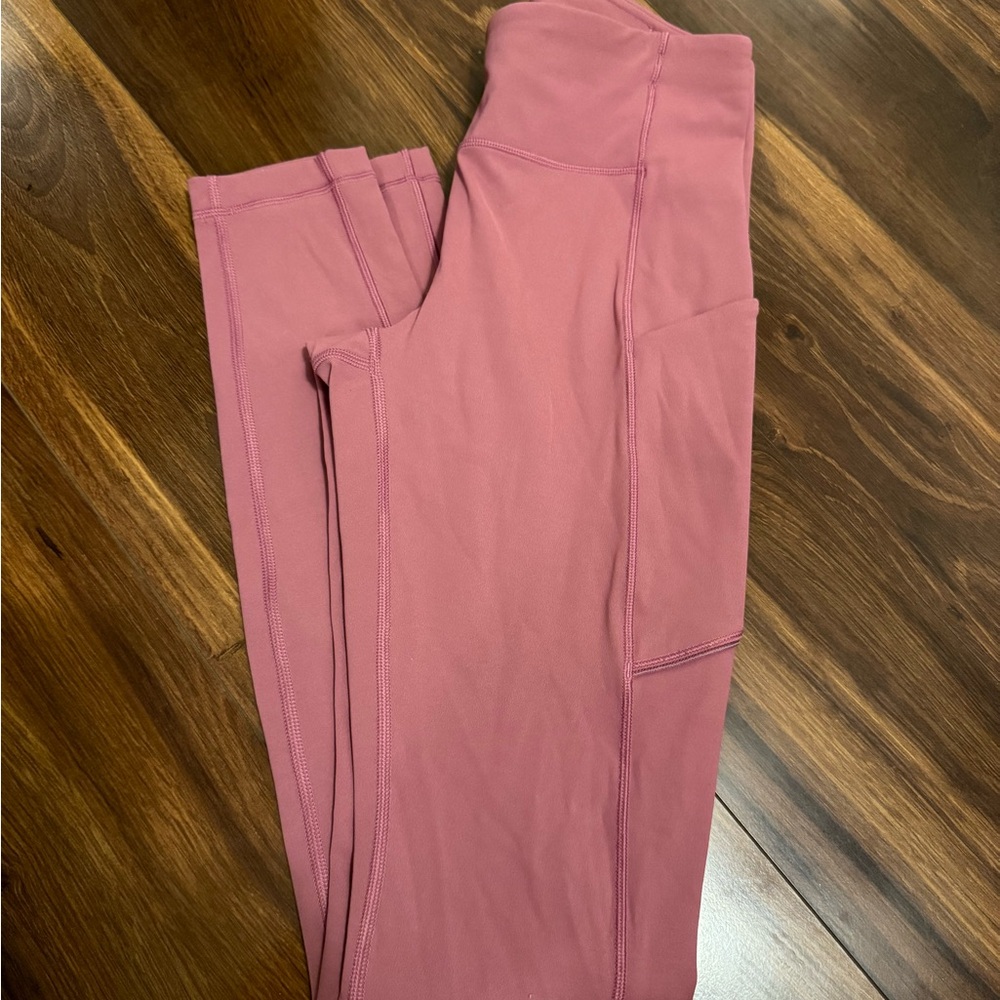 Pink High-Waisted Leggings